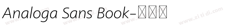Analoga Sans Book字体转换